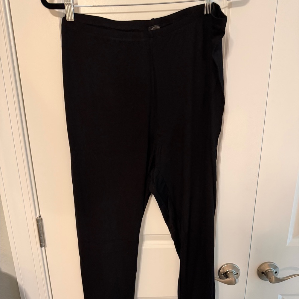 Vocal Black Womens Leggings with Bottom Sparkle Embellishment 3X